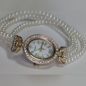Vintage Elizabeth Taylor for Avon "Evening Star" Watch Featuring Pearls